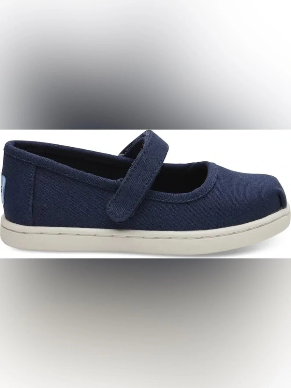 TOMS TINY CANVAS MARY JANE SHOES IN NAVY 4 TODDLERS